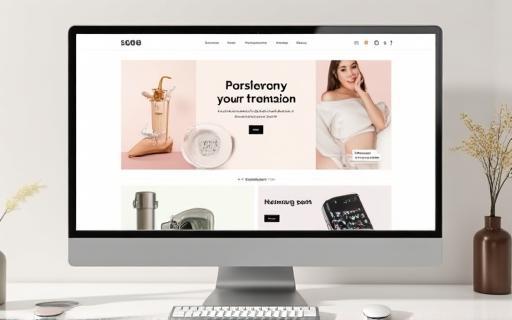Screenshot of a stylish e-commerce website homepage